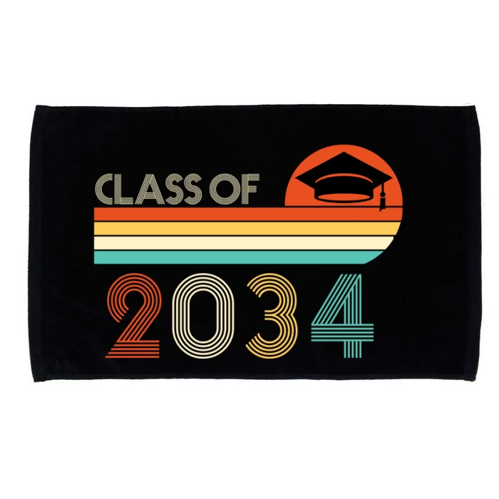 Class Of 2034 Grow With Me Pre-K Graduate Vintage Microfiber Hand Towel