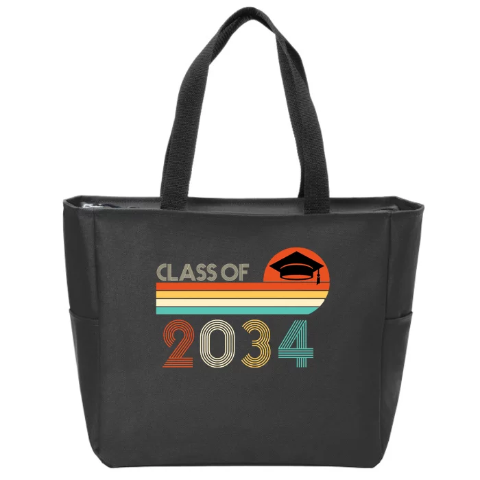 Class Of 2034 Grow With Me Pre-K Graduate Vintage Zip Tote Bag