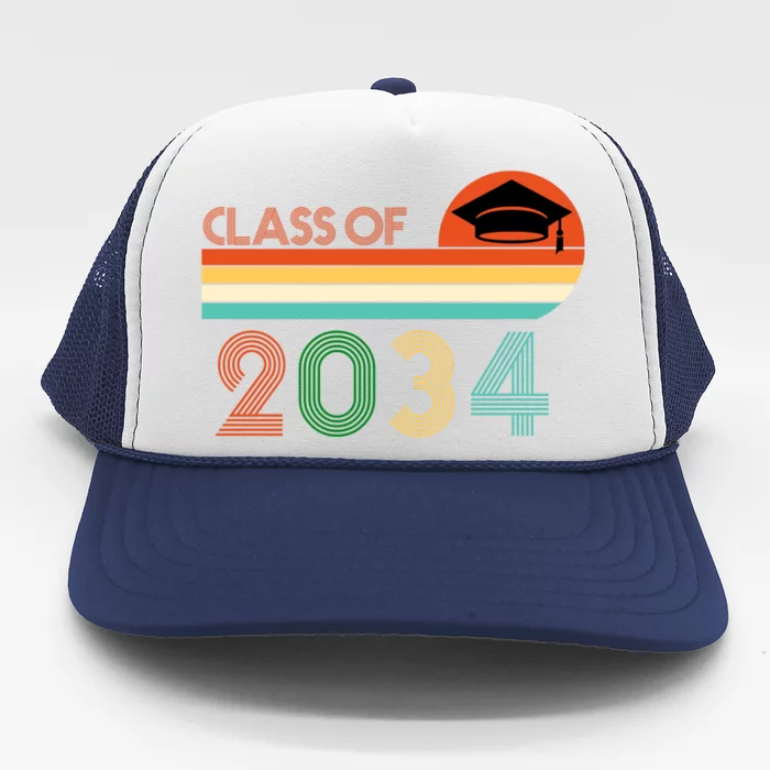 Class Of 2034 Grow With Me Pre-K Graduate Vintage Trucker Hat