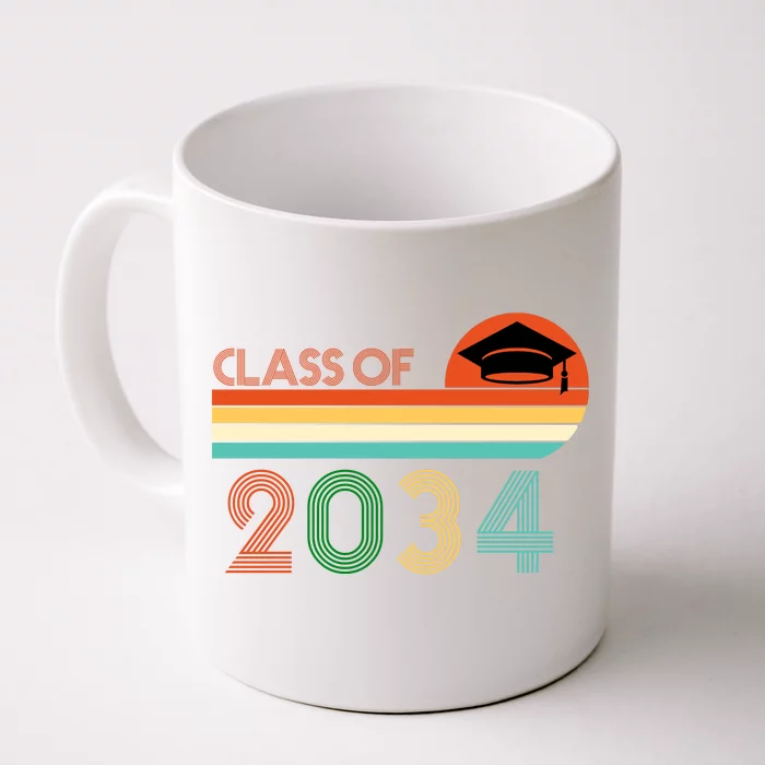 Class Of 2034 Grow With Me Pre-K Graduate Vintage Front & Back Coffee Mug