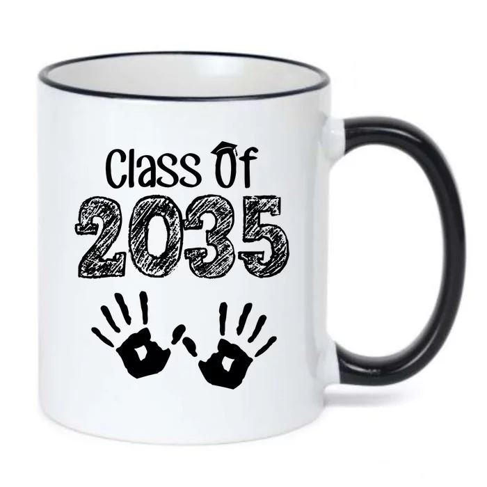 Class of 2035 Grow With Me Handprint Pre-K Black Color Changing Mug