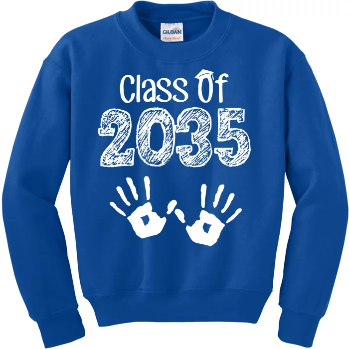 Class of 2035 Grow With Me Handprint Pre-K Kids Sweatshirt