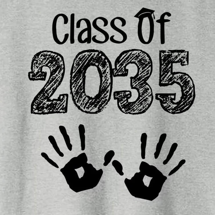 Class of 2035 Grow With Me Handprint Pre-K Women's Crop Top Tee