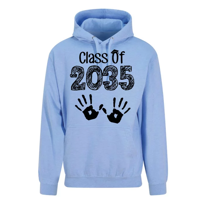 Class of 2035 Grow With Me Handprint Pre-K Unisex Surf Hoodie