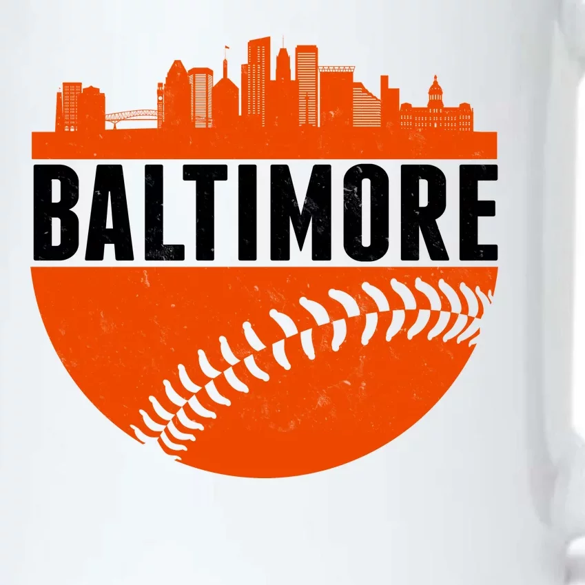 Classic Baltimore Skyline Baseball Black Color Changing Mug