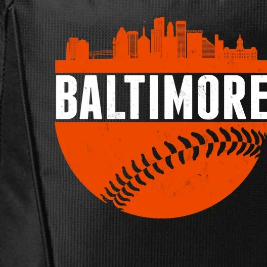 Classic Baltimore Skyline Baseball City Backpack