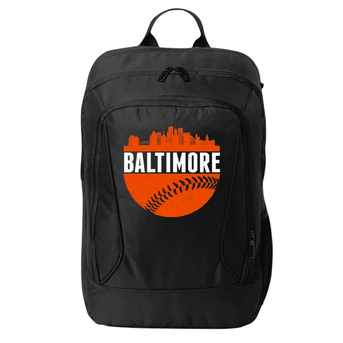 Classic Baltimore Skyline Baseball City Backpack