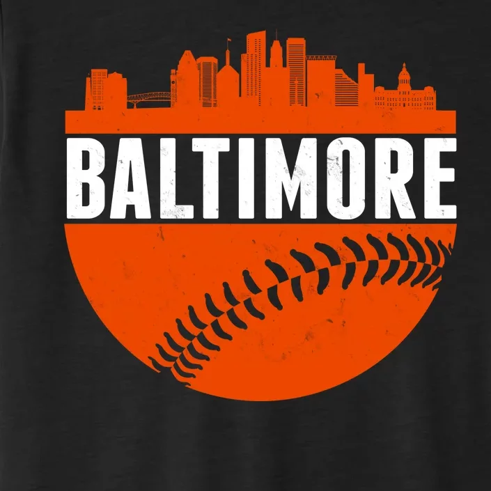 Classic Baltimore Skyline Baseball ChromaSoft Performance T-Shirt