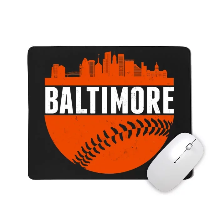 Classic Baltimore Skyline Baseball Mousepad