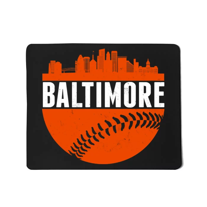 Classic Baltimore Skyline Baseball Mousepad