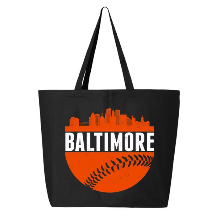 Classic Baltimore Skyline Baseball 25L Jumbo Tote