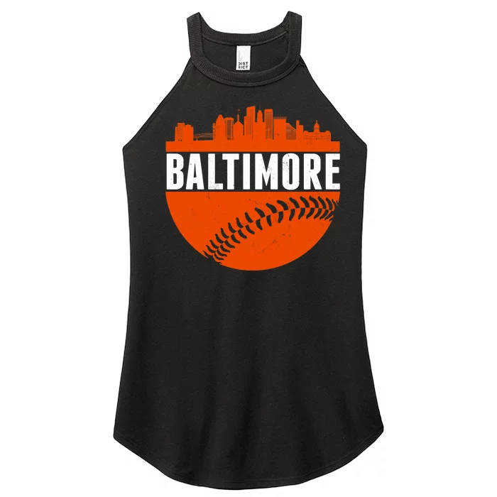 Classic Baltimore Skyline Baseball Women’s Perfect Tri Rocker Tank