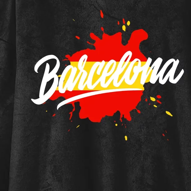 Classic Barcelona Flag Logo Hooded Wearable Blanket