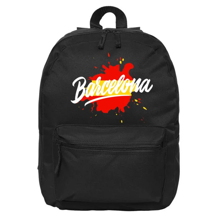 Classic Barcelona Flag Logo 16 in Basic Backpack