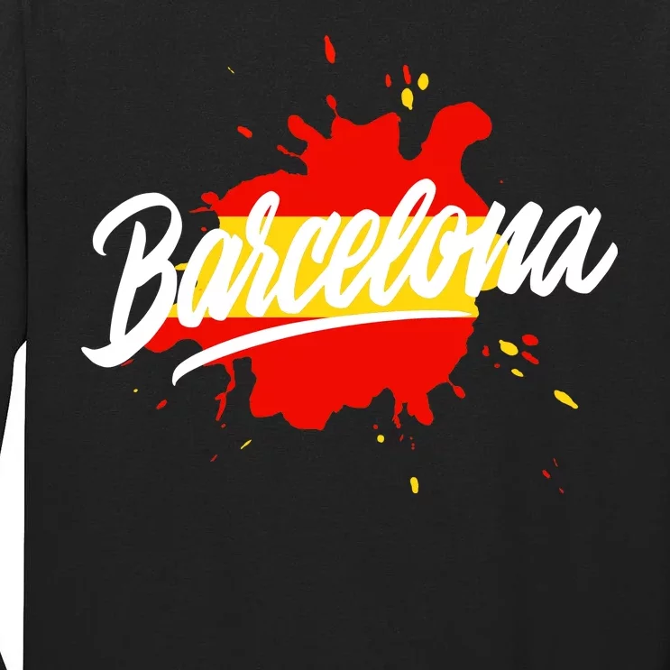 Classic Barcelona Flag Logo Tall Long Sleeve T-Shirt