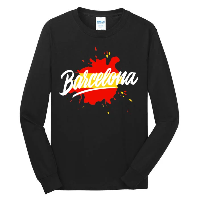 Classic Barcelona Flag Logo Tall Long Sleeve T-Shirt