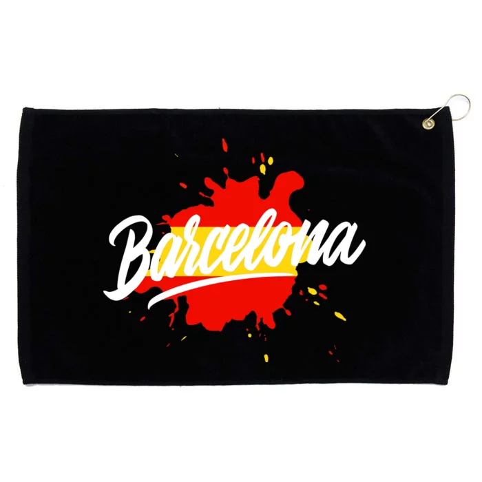 Classic Barcelona Flag Logo Grommeted Golf Towel