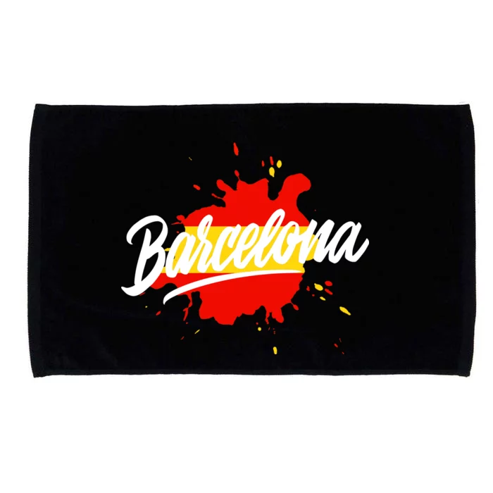 Classic Barcelona Flag Logo Microfiber Hand Towel