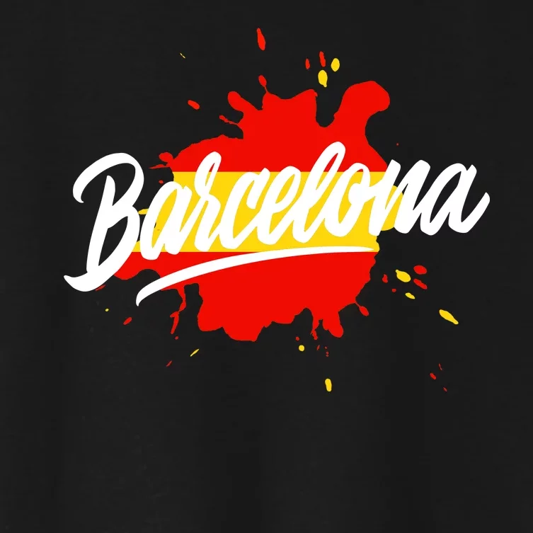 Classic Barcelona Flag Logo Women's Crop Top Tee