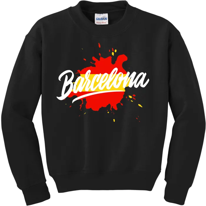 Classic Barcelona Flag Logo Kids Sweatshirt