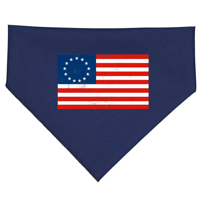 Classic Betsy Ross Flag Distressed USA-Made Doggie Bandana