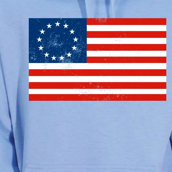 Classic Betsy Ross Flag Distressed Unisex Surf Hoodie