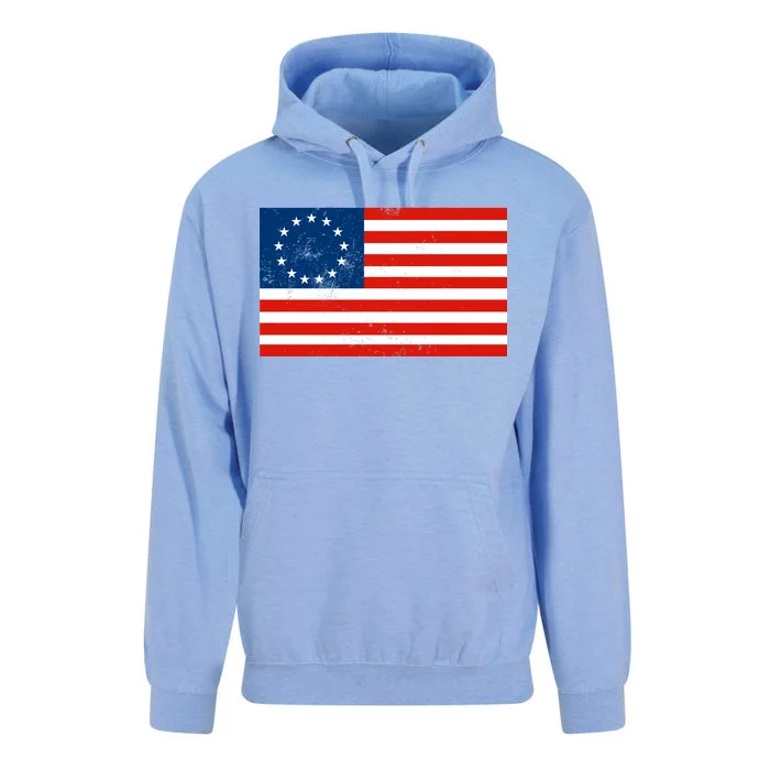 Classic Betsy Ross Flag Distressed Unisex Surf Hoodie