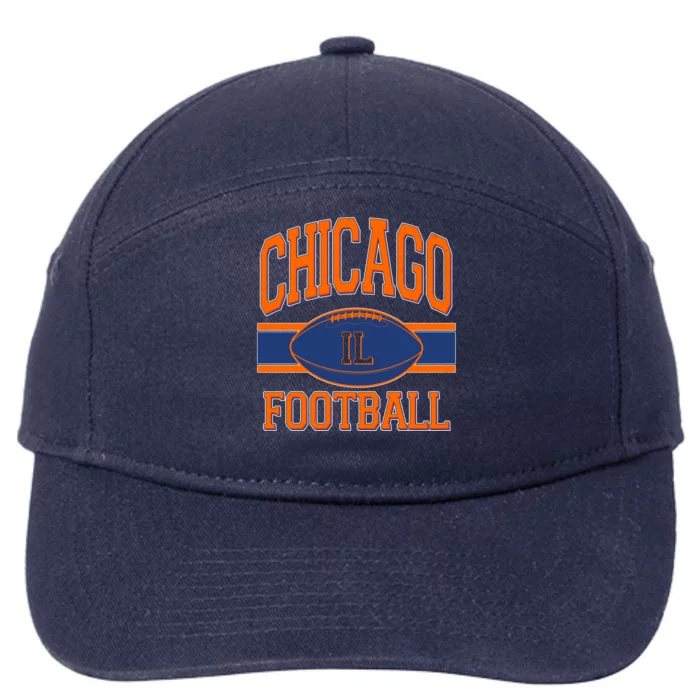 Classic Chicago IL Football Fan Logo 7-Panel Snapback Hat