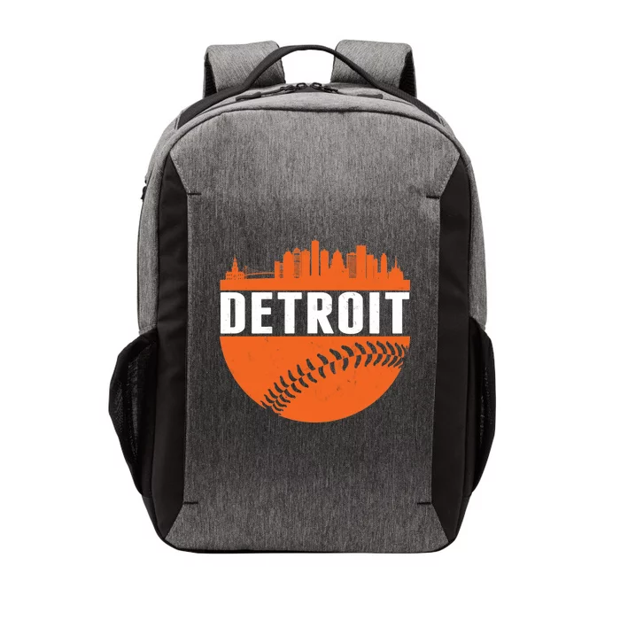 Classic Detroit Skyline Baseball Vector Backpack