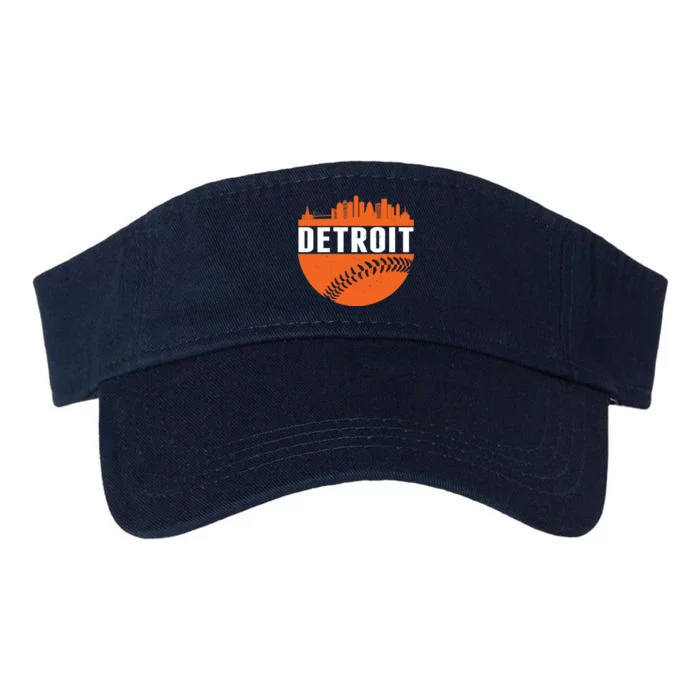 Classic Detroit Skyline Baseball Valucap Bio-Washed Visor