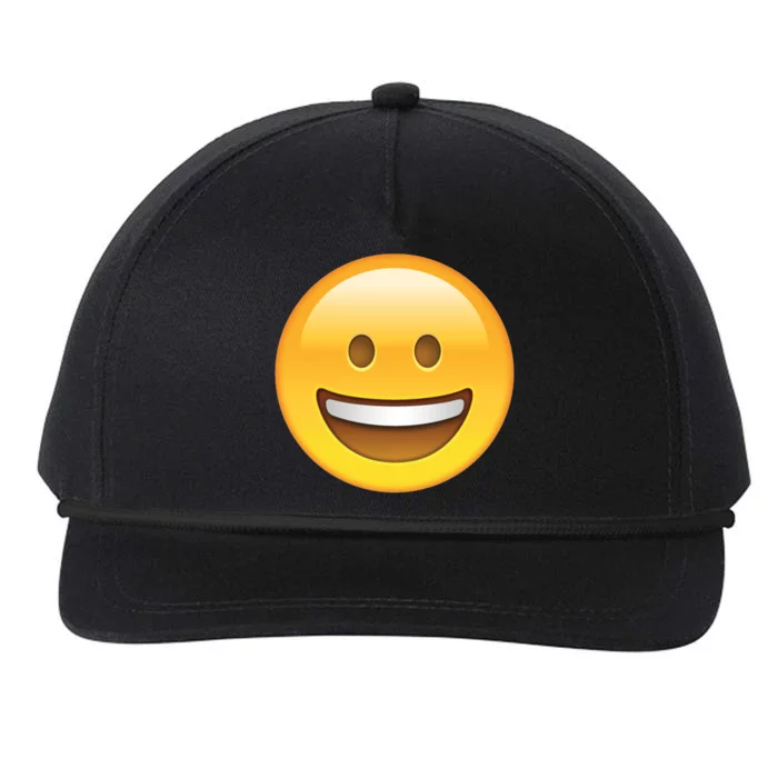 Classic Emoji Smiley Face Snapback Five-Panel Rope Hat