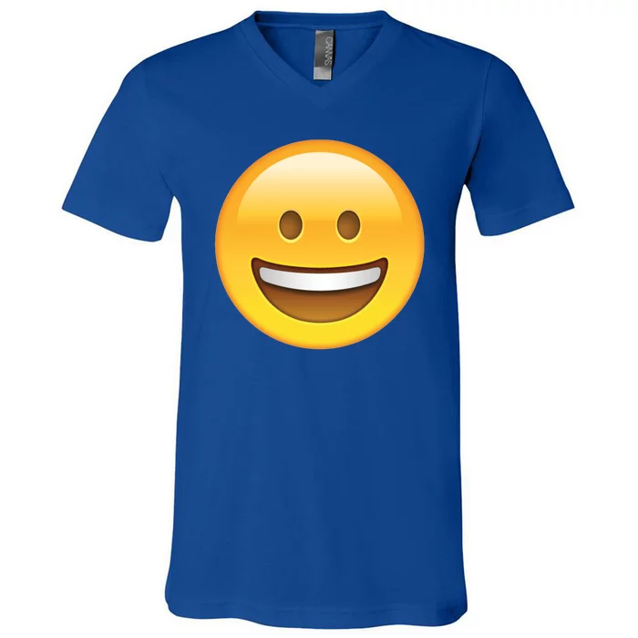 Classic Emoji Smiley Face V-Neck T-Shirt