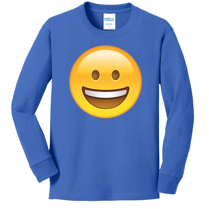 Classic Emoji Smiley Face Kids Long Sleeve Shirt