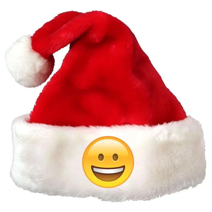 Classic Emoji Smiley Face Premium Christmas Santa Hat