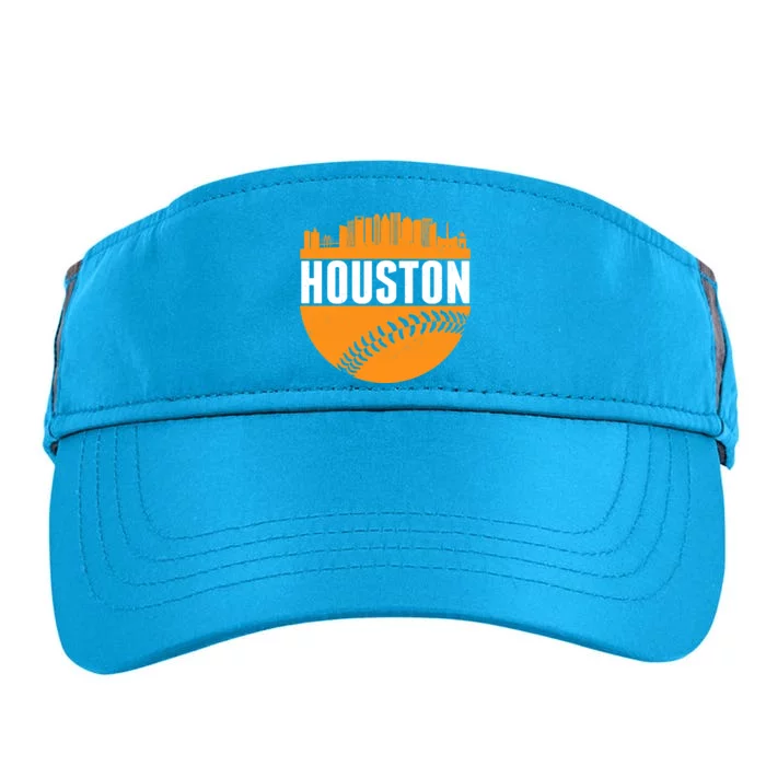 Classic Houston Skyline Baseball Adult Drive Performance Visor