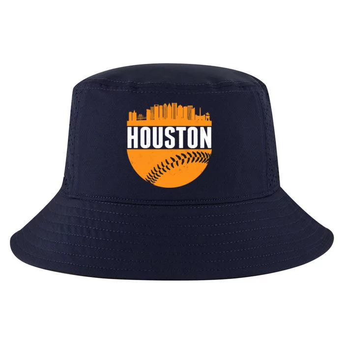 Classic Houston Skyline Baseball Cool Comfort Performance Bucket Hat