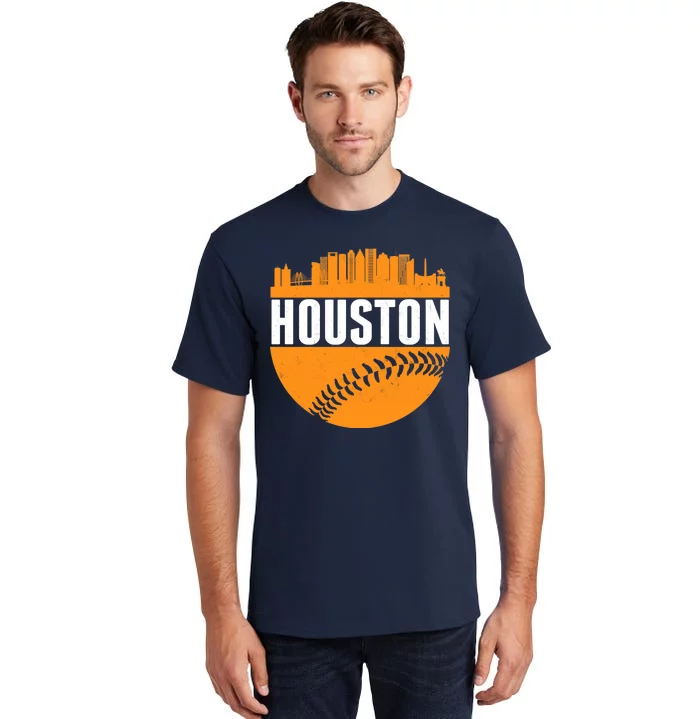 Classic Houston Skyline Baseball Tall T-Shirt