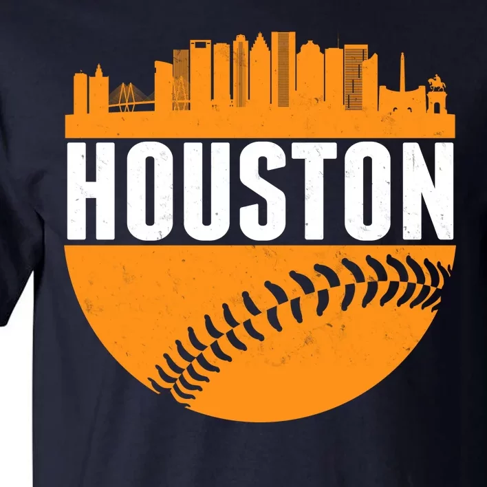 Classic Houston Skyline Baseball Tall T-Shirt