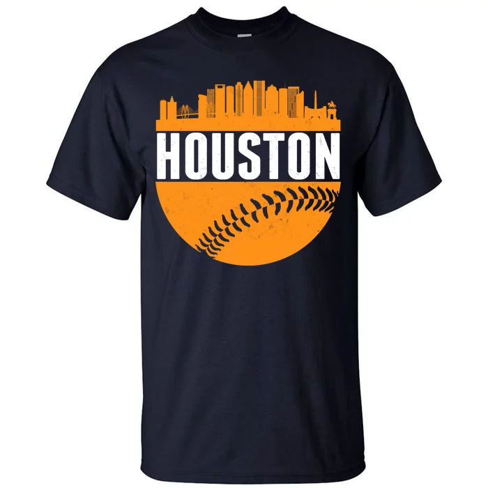 Classic Houston Skyline Baseball Tall T-Shirt