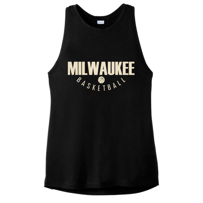 Classic Milwaukee Basketball Ladies Tri-Blend Wicking Tank