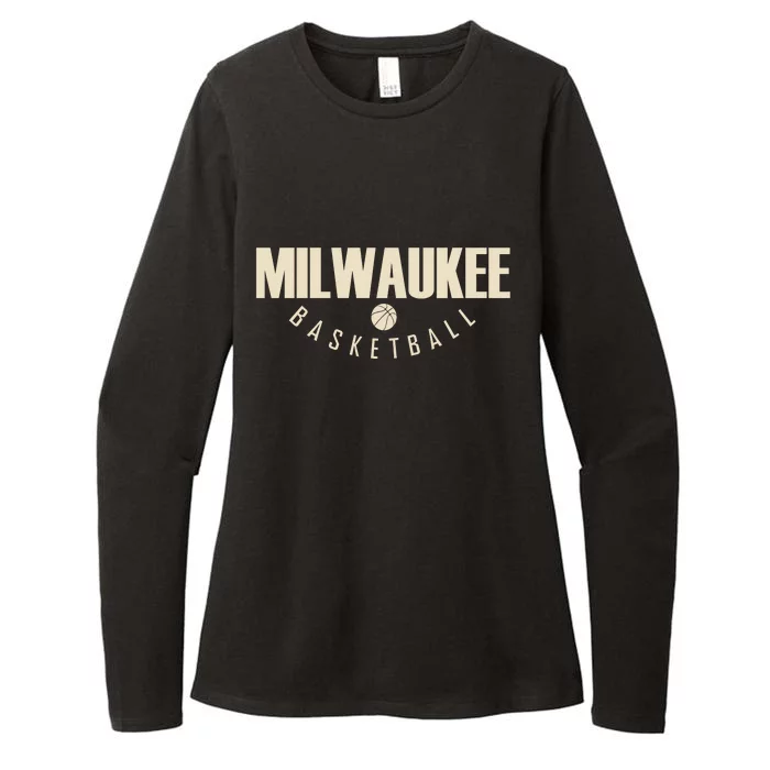 Classic Milwaukee Basketball Womens CVC Long Sleeve Shirt