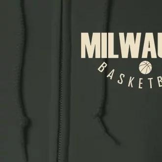 Classic Milwaukee Basketball Full Zip Hoodie