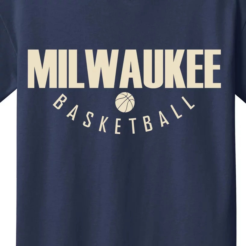 Classic Milwaukee Basketball Kids T-Shirt