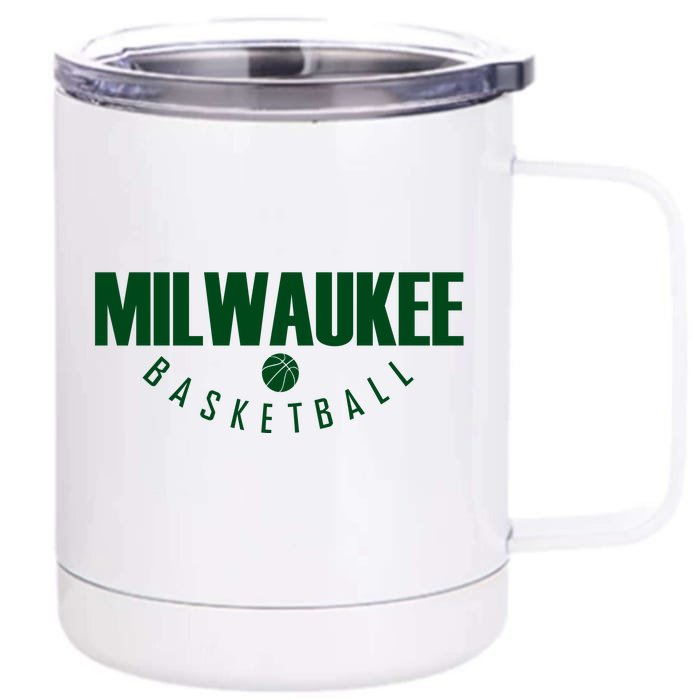 Classic Milwaukee Basketball Front & Back 12oz Stainless Steel Tumbler Cup