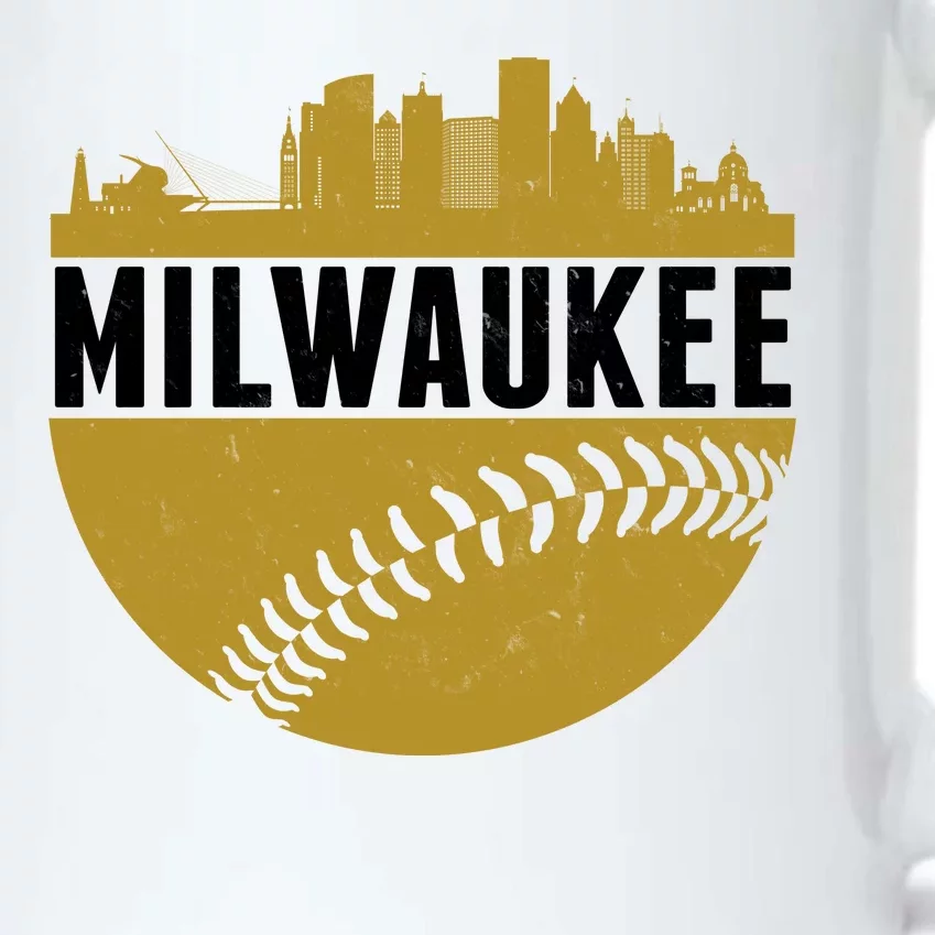 Classic Milwaukee Skyline Baseball Black Color Changing Mug