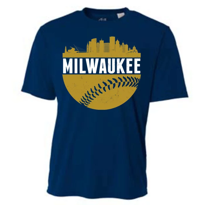 Classic Milwaukee Skyline Baseball Cooling Performance Crew T-Shirt