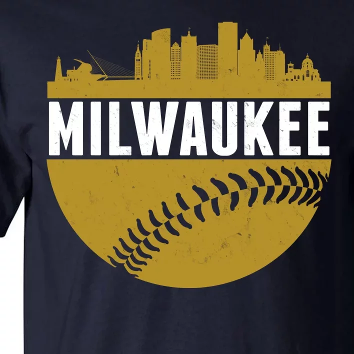 Classic Milwaukee Skyline Baseball Tall T-Shirt