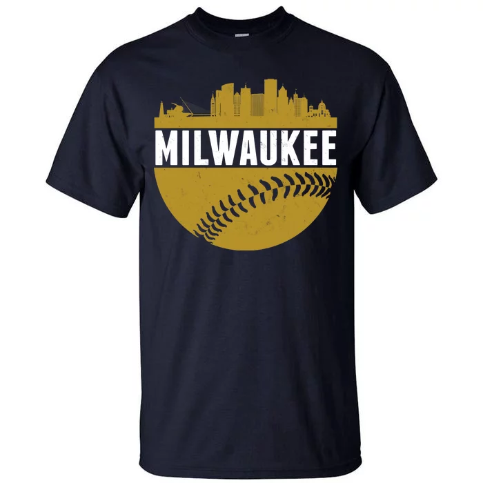 Classic Milwaukee Skyline Baseball Tall T-Shirt