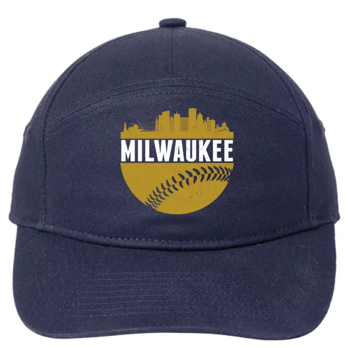 Classic Milwaukee Skyline Baseball 7-Panel Snapback Hat