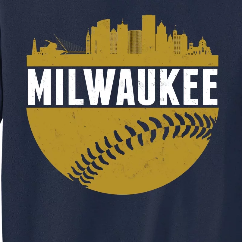 Classic Milwaukee Skyline Baseball Tall Sweatshirt